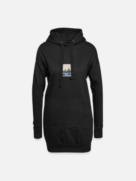 Wassersport - Hoodie-Kleid - Schwarz