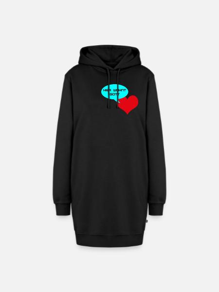 Hier Wohnt Gott - Hoodie-Kleid - Schwarz