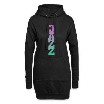 Jazz Musik Retro - Hoodie-Kleid - Schwarz - Vorne