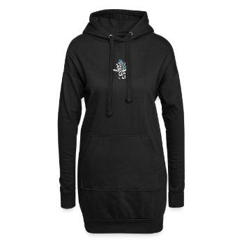 Arabisches Kalligraphiedesign - Hoodie-Kleid - Schwarz - Vorne