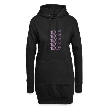 1987 - Hoodie-Kleid - Schwarz - Vorne