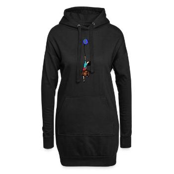 Voyage - Sweat-shirt à capuche long Femme - noir - Devant