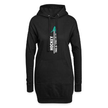 Feldhockey Hockey Penalty Hockeyzone - Hoodie-Kleid - Schwarz - Vorne
