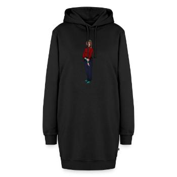 Macy - Hoodie-Kleid - Schwarz - Vorne - AI Model Female 172 light (172cm)