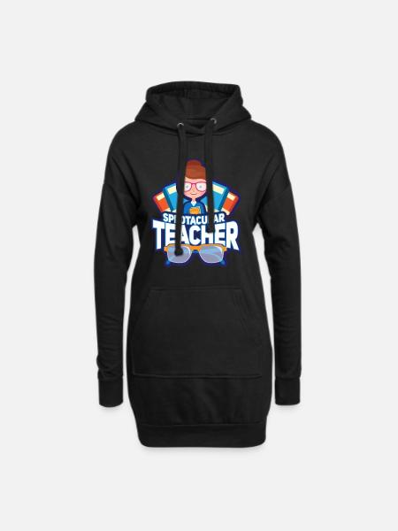 Spedtacular Teacher - Spektakulärer Lehrer - Hoodie-Kleid - Schwarz
