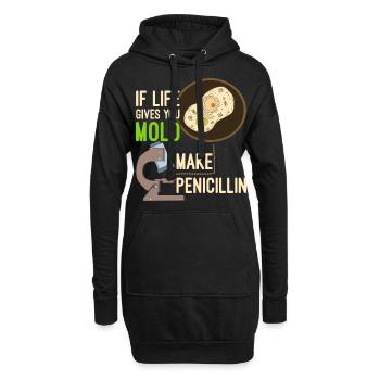 la biologie - Sweat-shirt à capuche long Femme - noir - Devant