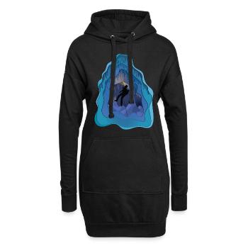 Caver - Spéléologie, Spéléologie, Spéléologie - Sweat-shirt à capuche long Femme - noir - Devant