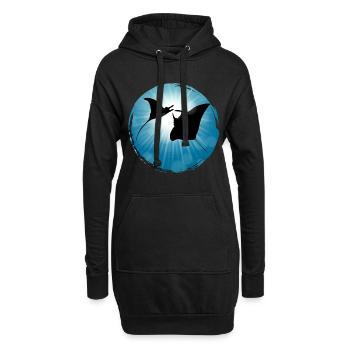Manta Ray Ocean Plongée sous-marine sous-marine - Sweat-shirt à capuche long Femme - noir - Devant
