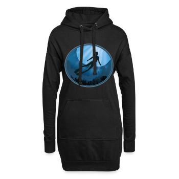 Freedive Der Ozean ruft Free Diver - Hoodie-Kleid - Schwarz - Vorne