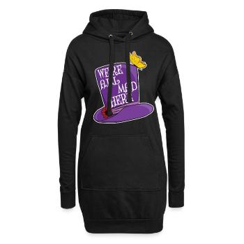 Nous sommes tous fous ici - Mad Hatter Top Hat - Sweat-shirt à capuche long Femme - noir - Devant
