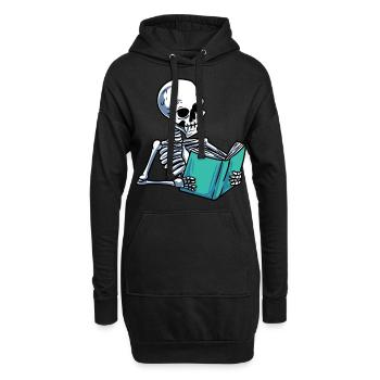 Lesen - Hoodie-Kleid - Schwarz - Vorne