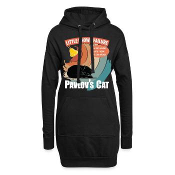 Le chat de Pavlov échec peu connu Psychologie drôle - Sweat-shirt à capuche long Femme - noir - Devant