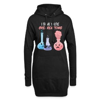 Je pense que vous réagissez de manière excessive - Funny Chemistry - Sweat-shirt à capuche long Femme - noir - Devant