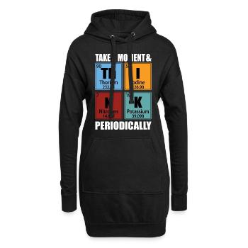 Prenez un moment et réfléchissez périodiquement - Sweat-shirt à capuche long Femme - noir - Devant