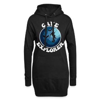 Explorateur de grottes - Spéléologie spéléologie des nids-de-poule spéléologie - Sweat-shirt à capuche long Femme - noir - Devant