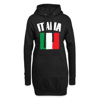 Italie - Drapeau de l’Italie - Sweat-shirt à capuche long Femme - noir - Devant