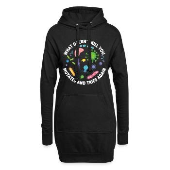 Ce qui ne vous tue pas mute et essaie à nouveau - Sweat-shirt à capuche long Femme - noir - Devant