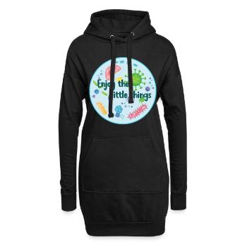 Viel Spaß mit den kleinen Dingen - Lustige Mikrobiologie - Hoodie-Kleid - Schwarz - Vorne