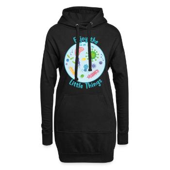 Viel Spaß mit der lustigen Biologie der kleinen Dinge - Hoodie-Kleid - Schwarz - Vorne