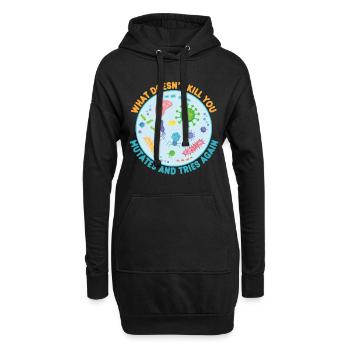 Ce qui ne vous tue pas mute et essaie à nouveau - Sweat-shirt à capuche long Femme - noir - Devant