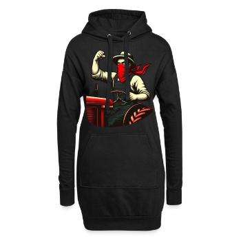 Révolutionnaire Rural - Sweat-shirt à capuche long Femme - noir - Devant