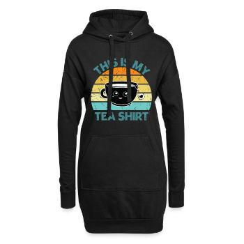 Das ist mein Tee-Shirt - Hoodie-Kleid - Schwarz - Vorne