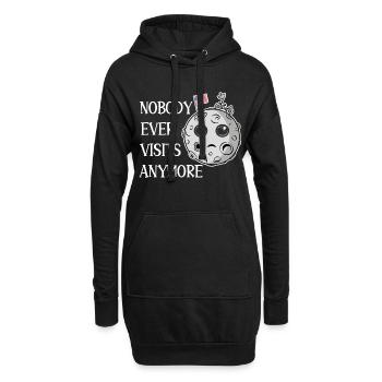 Mondlandung, die niemand mehr besucht - Hoodie-Kleid - Schwarz - Vorne