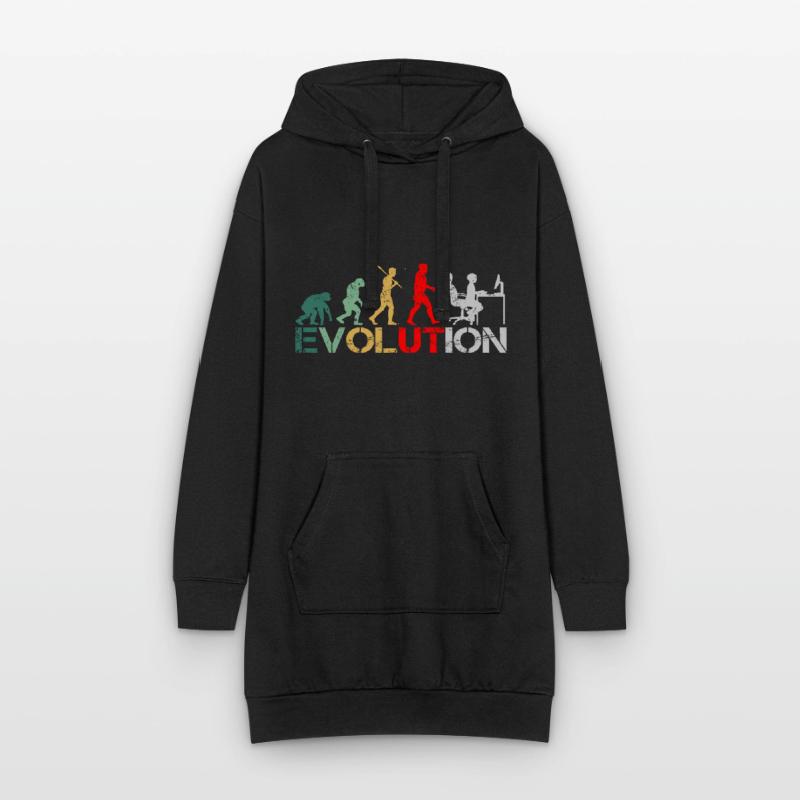 Computer Nerd Programmeur Evolution drôle Sweat-shirt à capuche long Femme