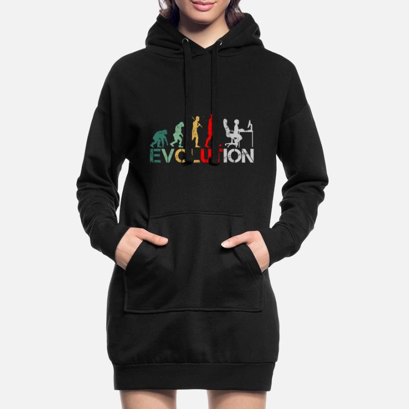 Computer Nerd Programmeur Evolution drôle Sweat-shirt à capuche long Femme