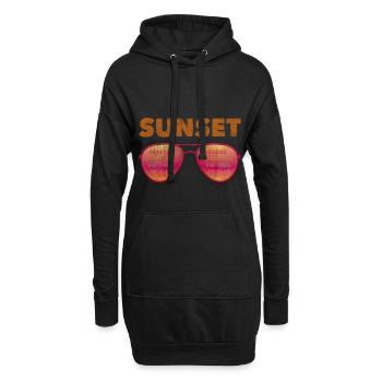 Voyage de vacances d'été lunettes de soleil - Sweat-shirt à capuche long Femme - noir - Devant