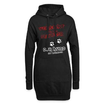Méfiez-vous de la maîtresse - Sweat-shirt à capuche long Femme - noir - Devant