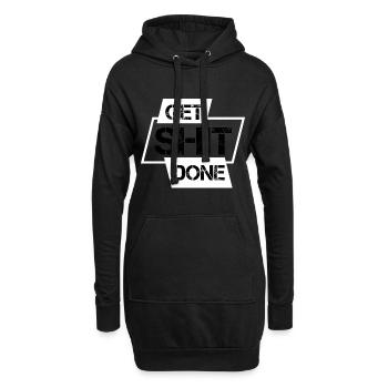 Get Shit Done - Hoodie-Kleid - Schwarz - Vorne