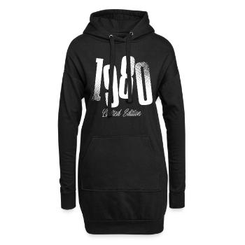 1980 Année de naissance Année de naissance - Sweat-shirt à capuche long Femme - noir - Devant