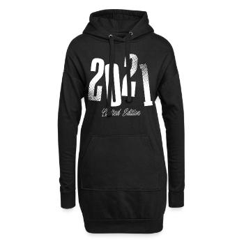 2021 Année de naissance Anniversaire Année de naissance - Sweat-shirt à capuche long Femme - noir - Devant