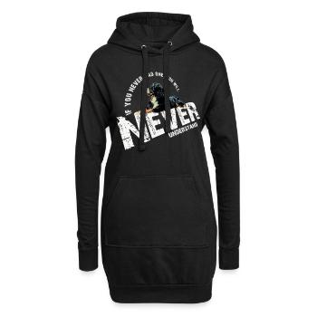 Berner Sennenhund - Hoodie-Kleid - Schwarz - Vorne