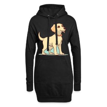 Conception de chien mignon pour les propriétaires de chiens - Sweat-shirt à capuche long Femme - noir - Devant