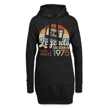 Legends Casette 1975 Geschenk zum 48-jährigen Jubiläum - Hoodie-Kleid - Schwarz - Vorne