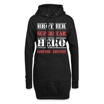 Bester Bruder Star Spruch - Hoodie-Kleid - Schwarz - Vorne
