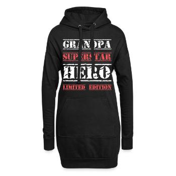 Bester Opa Star Spruch - Hoodie-Kleid - Schwarz - Vorne