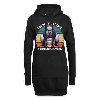 Ich Bin Nicht Faul Taube Tauben Taubenzüchter - Hoodie-Kleid - Schwarz - Vorne