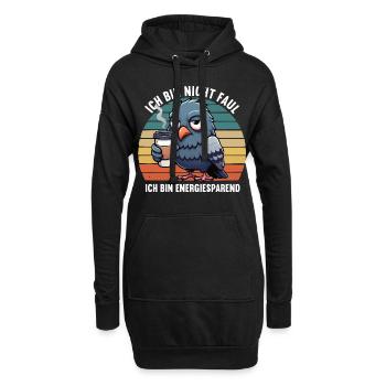 Ich Bin Nicht Faul Taube Tauben Taubenzüchter - Hoodie-Kleid - Schwarz - Vorne