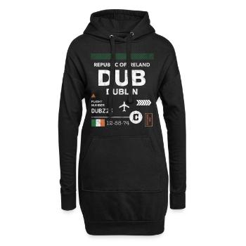 Étiquette d’aéroport de Dublin - Sweat-shirt à capuche long Femme - noir - Devant