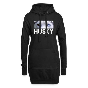Husky - Hoodie Dress - black - Front