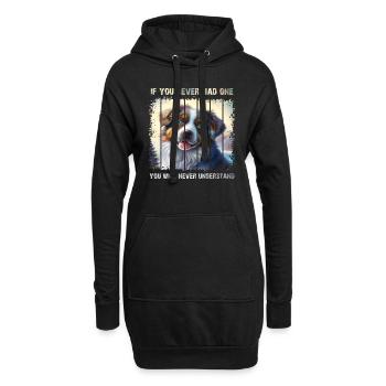 Australischer Schäferhund - Hoodie-Kleid - Schwarz - Vorne
