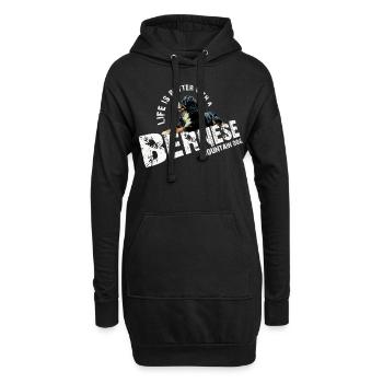 Berner Sennenhund - Hoodie-Kleid - Schwarz - Vorne
