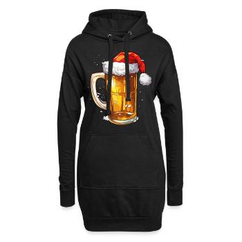 Weihnachten Bier Weihnachtsbier Prost Lustig Humor - Hoodie-Kleid - Schwarz - Vorne