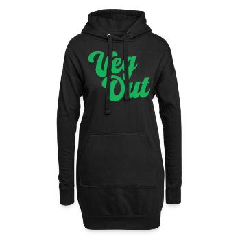 Dahinvegetieren - Hoodie-Kleid - Schwarz - Vorne