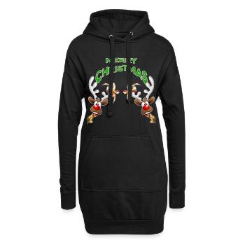 MERRY CHRISTMAS - Sweat-shirt à capuche long Femme - noir - Devant