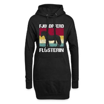 Fjordpferd Mama Flüsterin - Hoodie-Kleid - Schwarz - Vorne