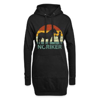 Noriker Pferd Retro Vintage - Hoodie-Kleid - Schwarz - Vorne